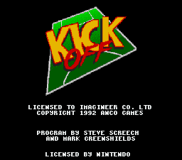 Kick Off (Europe) Title Screen